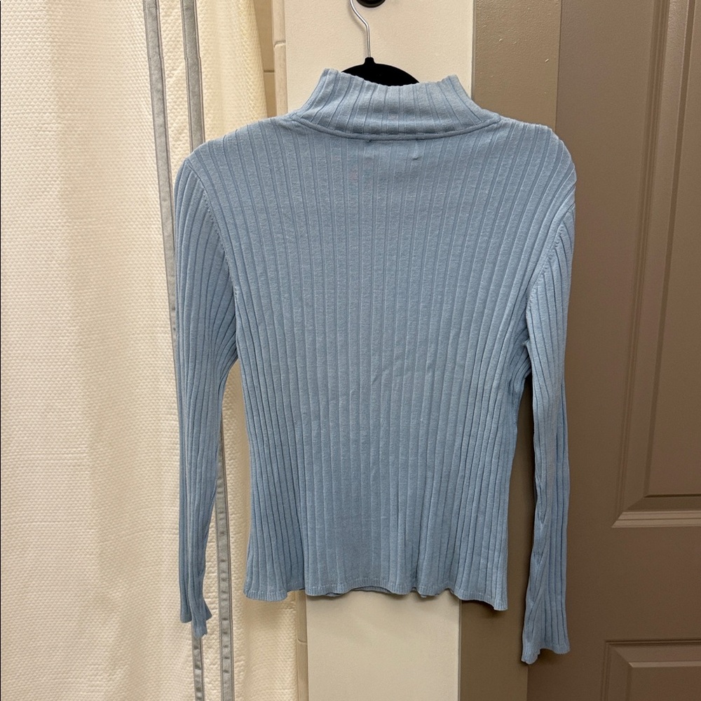 Chadwicks Sky Blue Ribbed Sweater - Picture 3 of 3